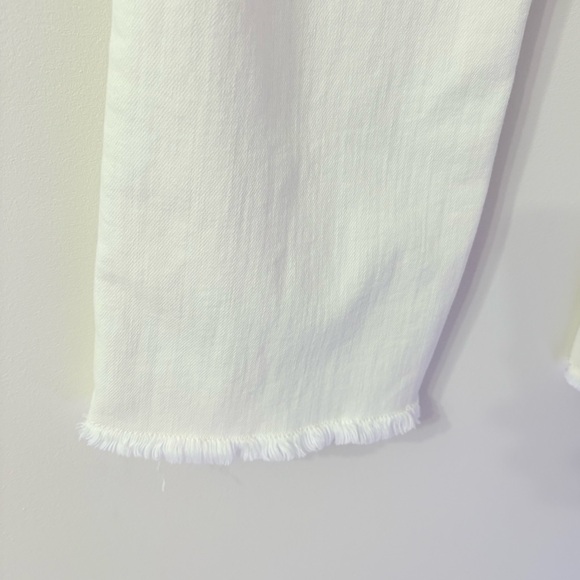 ANTHROPOLOGIE PILCRO Script Mid-Rise White Crop Flares Womens Sz 28 Coastal - Picture 5 of 6